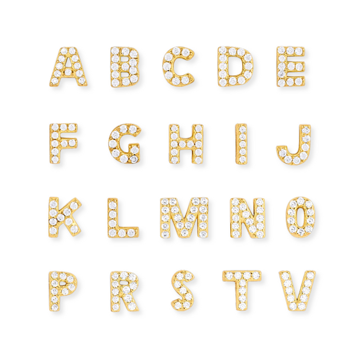 Pave Initial Stud