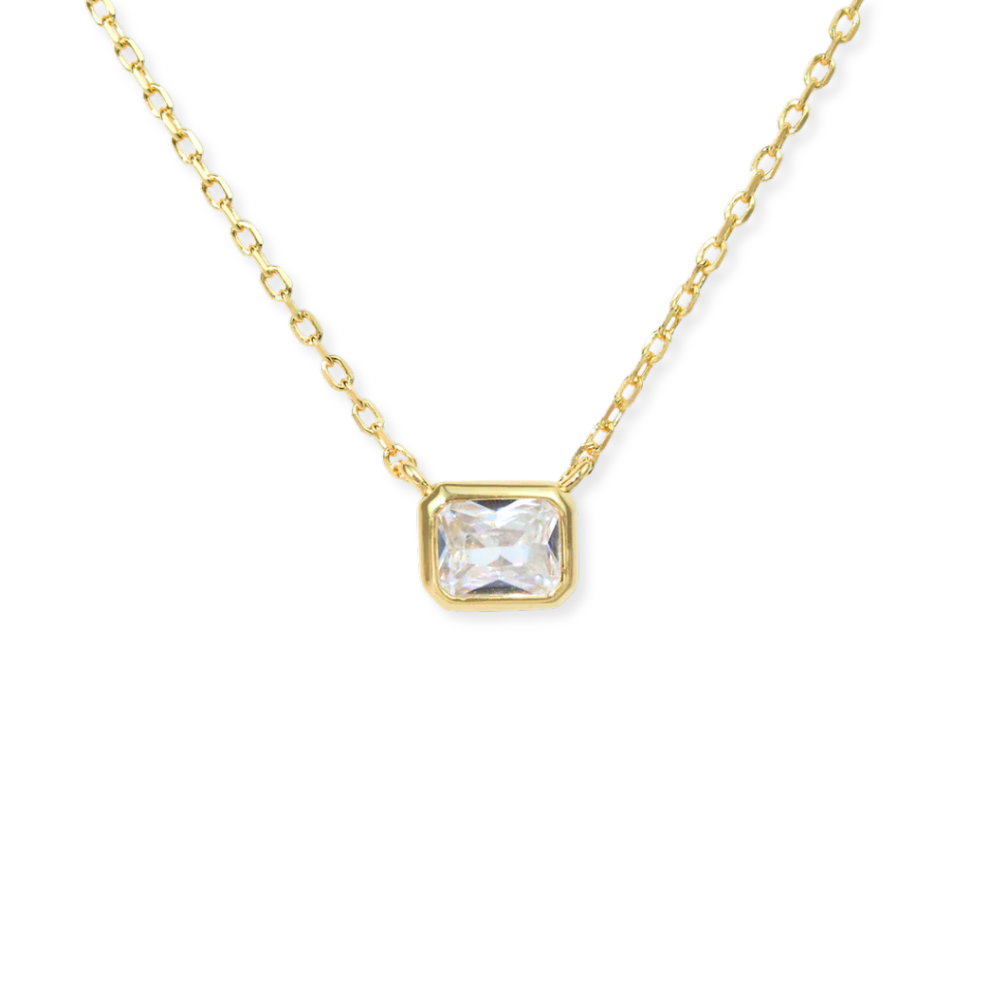 Radiant Bezel Necklace