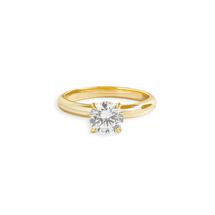 Round Solitaire Travel Ring