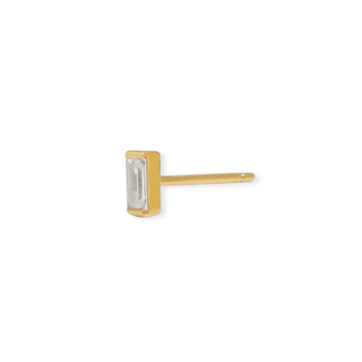 CZ Baguette Stud