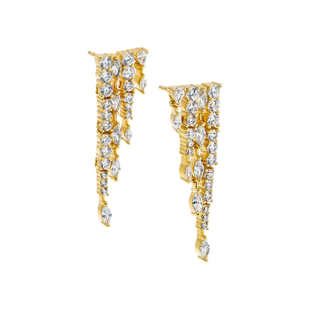 Cascade Multi-Shape Drop Earrings