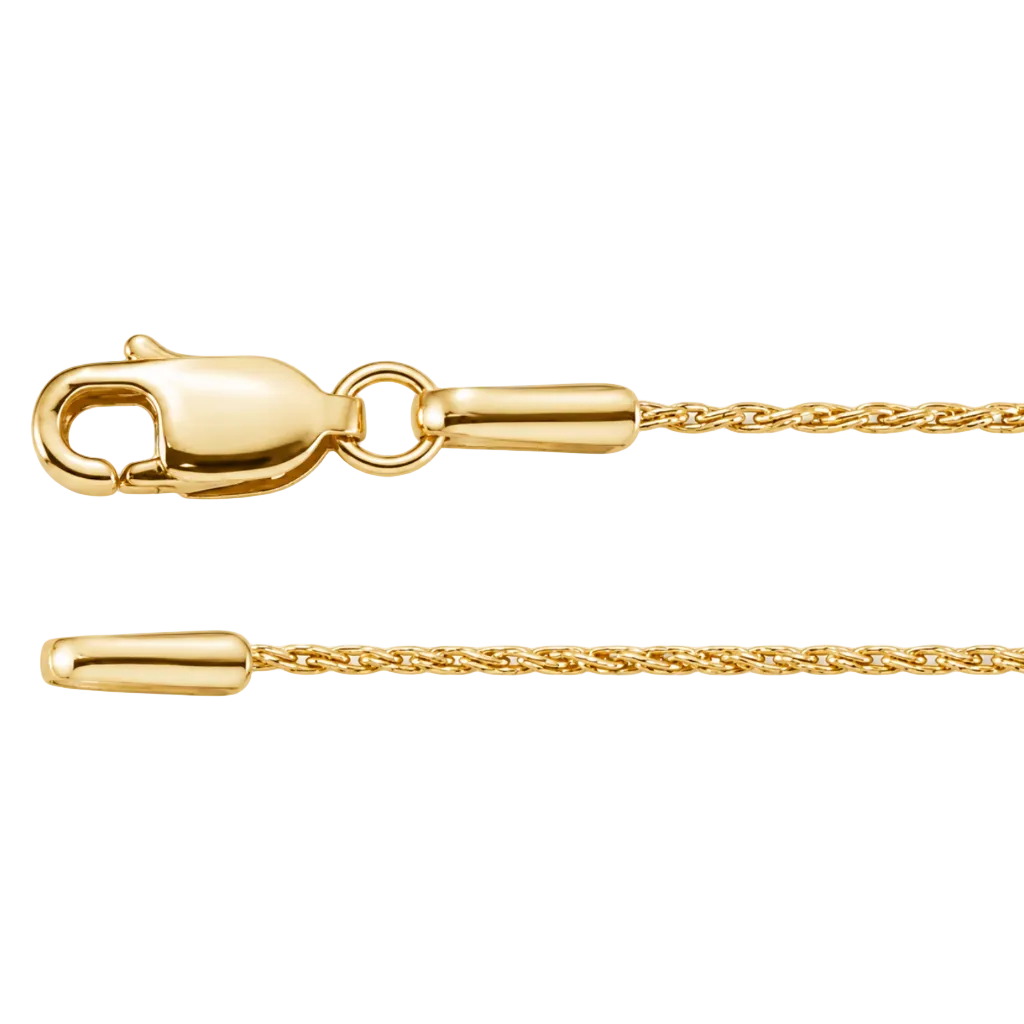 14K 0.8mm Wheat Chain