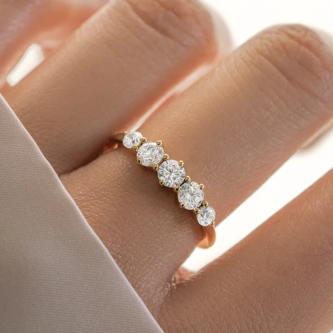 Graduated Five Stone Ring