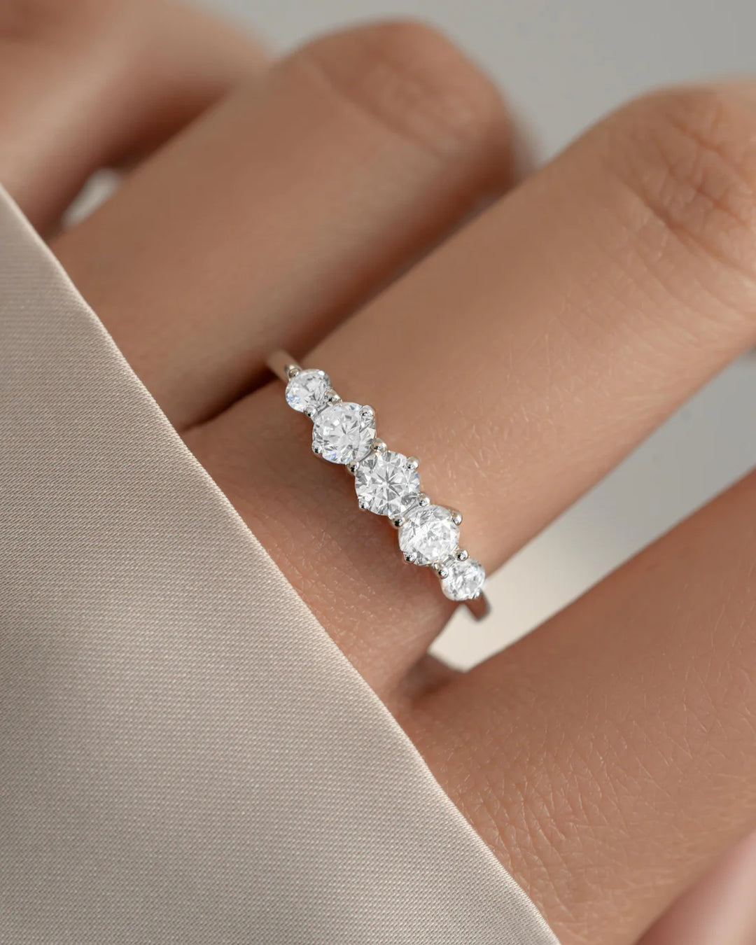 Graduated Five Stone Ring