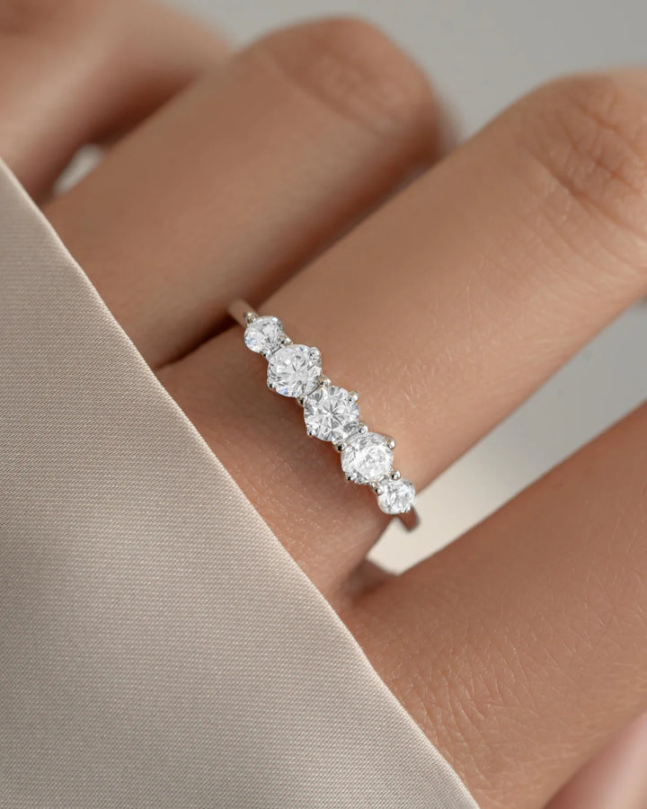 Graduated Five Stone Ring