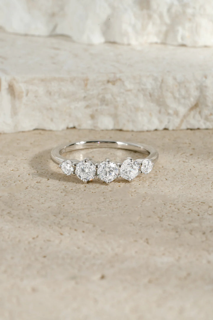 Graduated Five Stone Ring