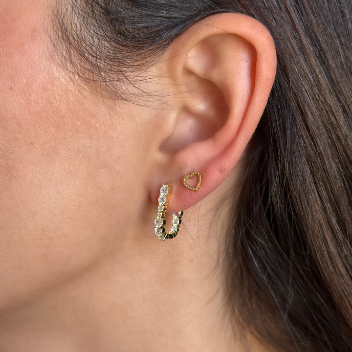 Graduated In &amp; Out Square Hoops
