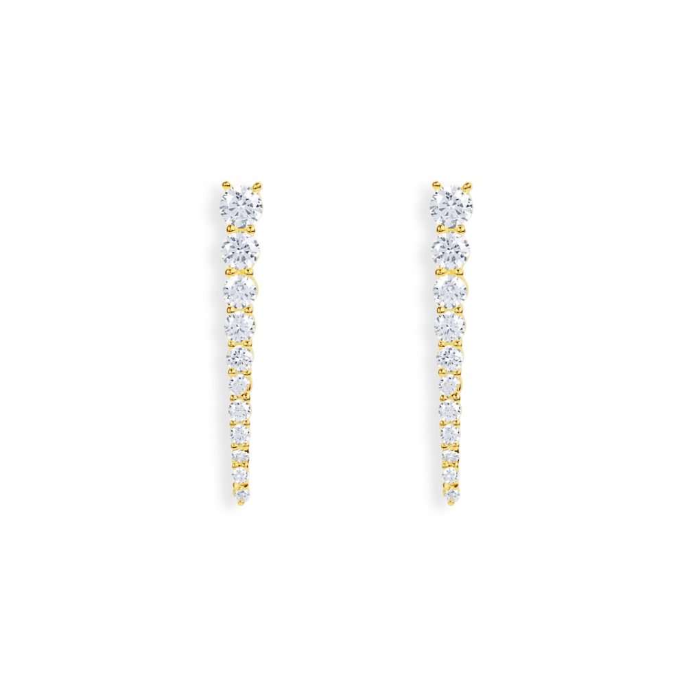Graduated Tennis Drop Earrings
