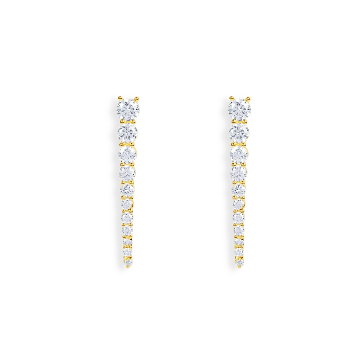 Graduated Tennis Drop Earrings