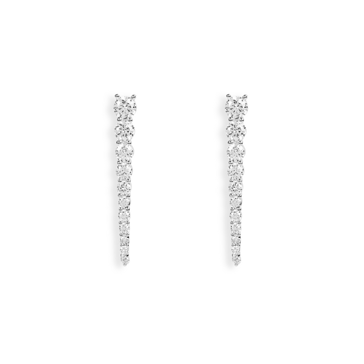 Graduated Tennis Drop Earrings
