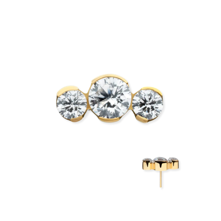 Half Bezel Trio Flat Back Top