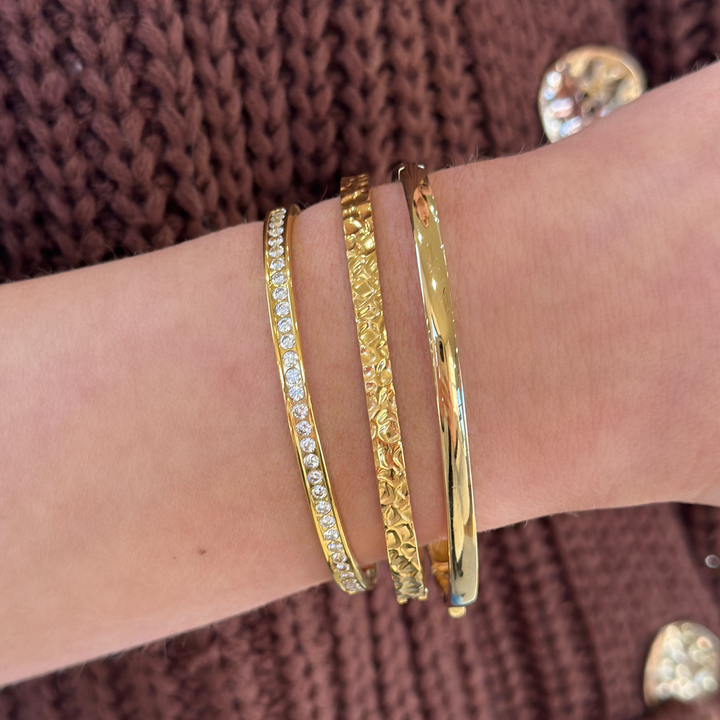 Hammered Bangle Bracelet-Embark Fine Jewelry