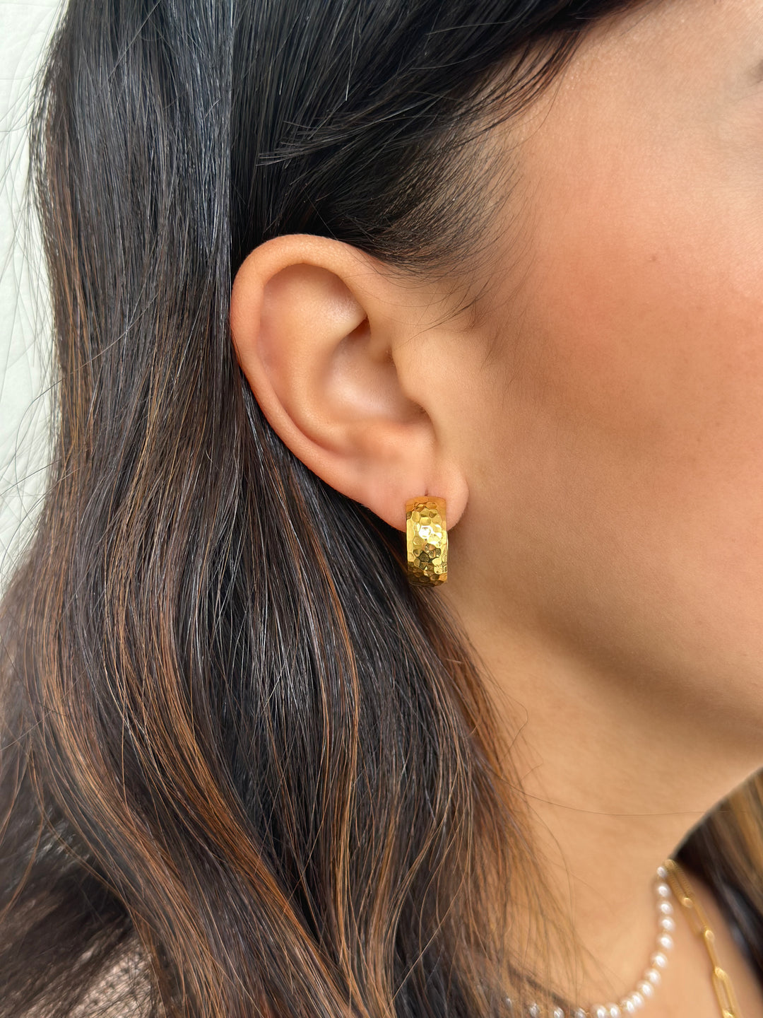 Hammered Huggie Hoops-Embark Fine Jewelry