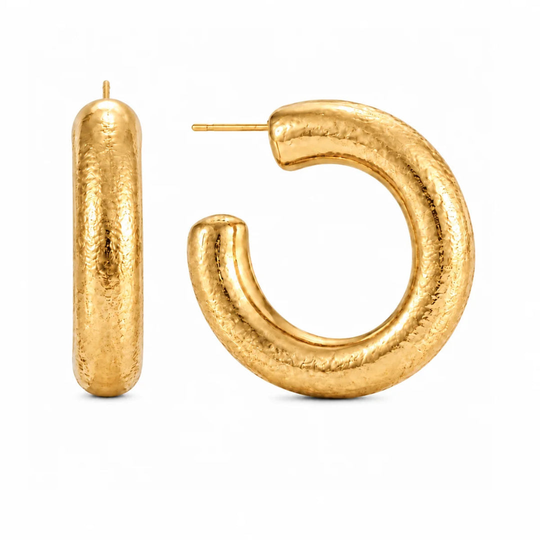 Hammered Chunky Hoops