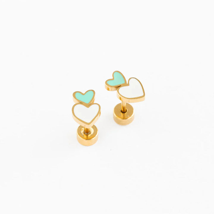 Heart Stack Studs