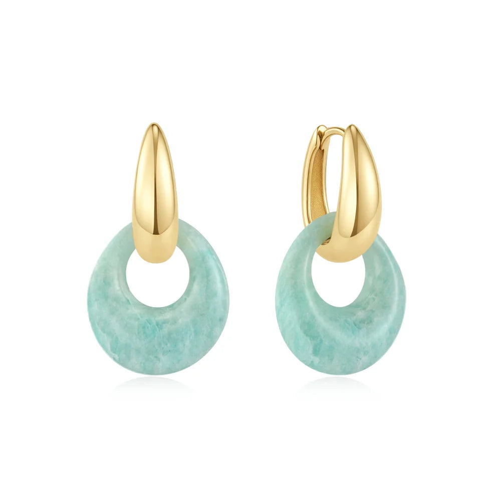 Hollow Pebble Drop Earrings-Embark Fine Jewelry