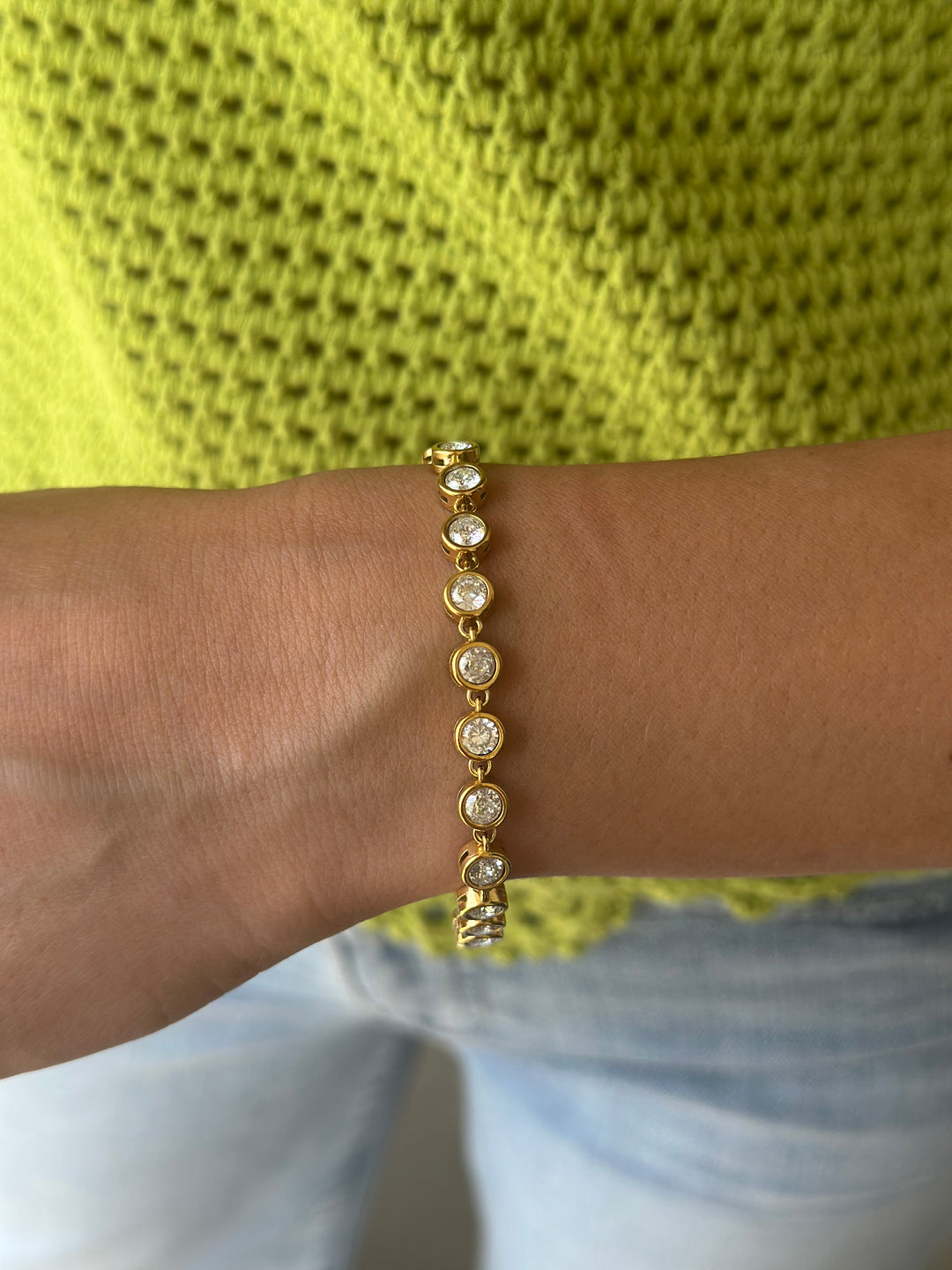 Bezel Tennis Bracelet