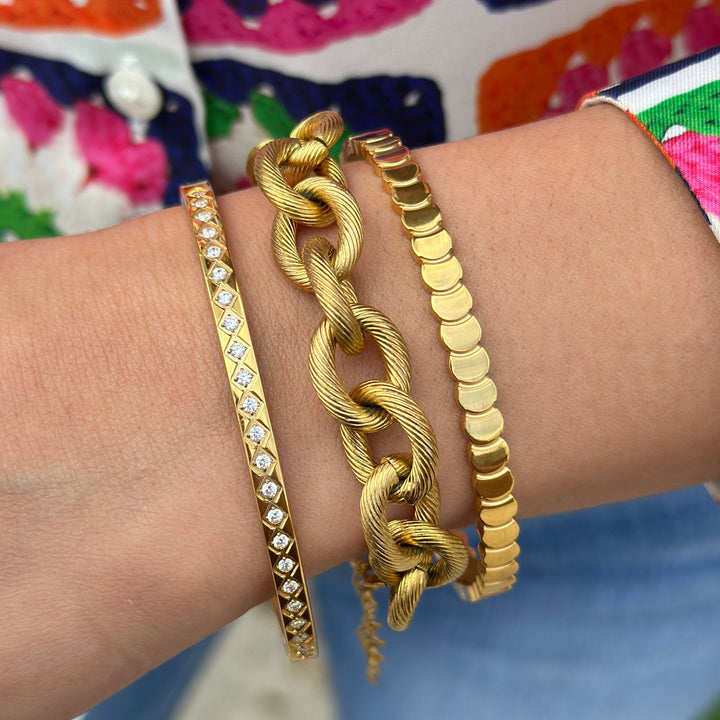 Isabella Geometric Bangle Bracelet