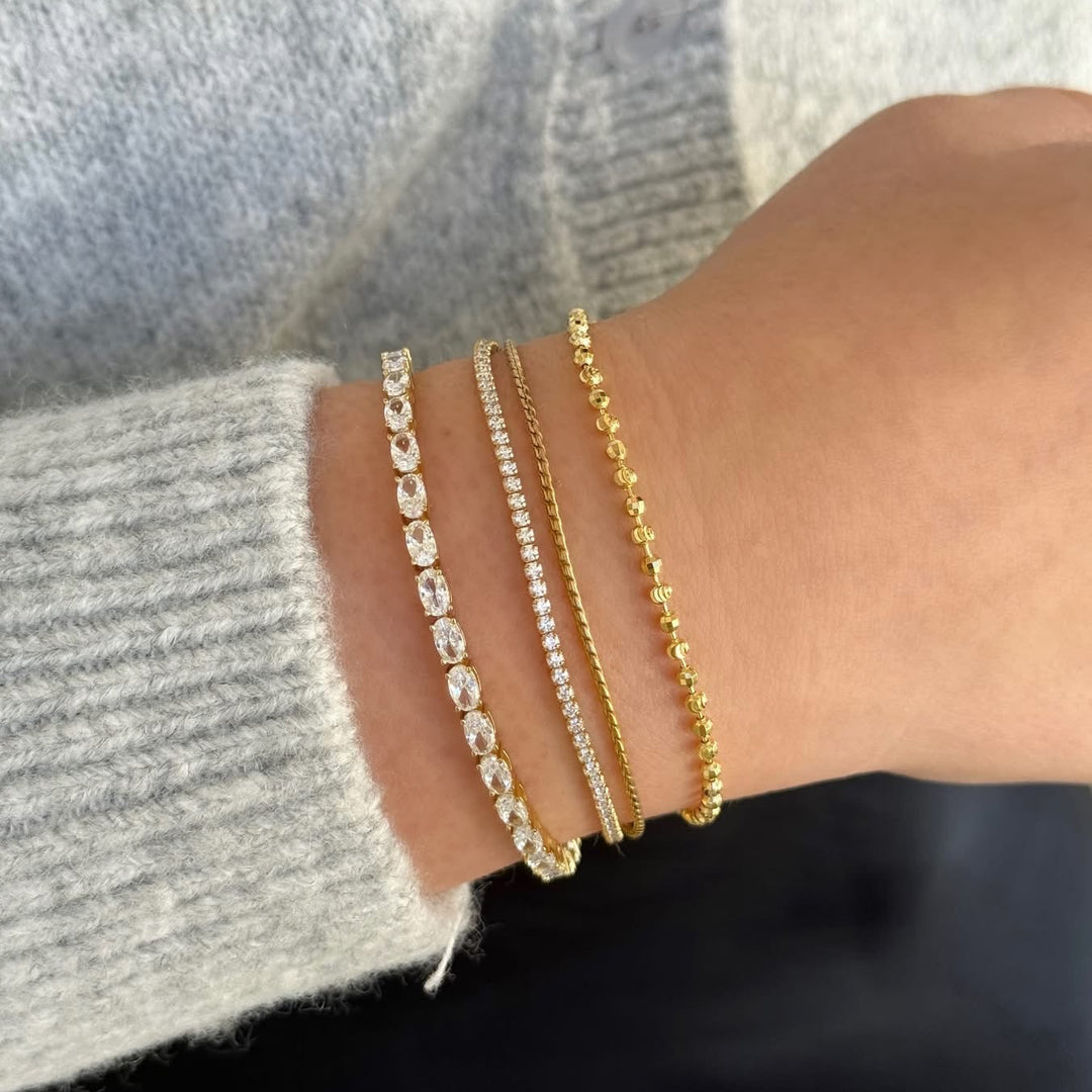 Oval Stone Tennis Bracelet