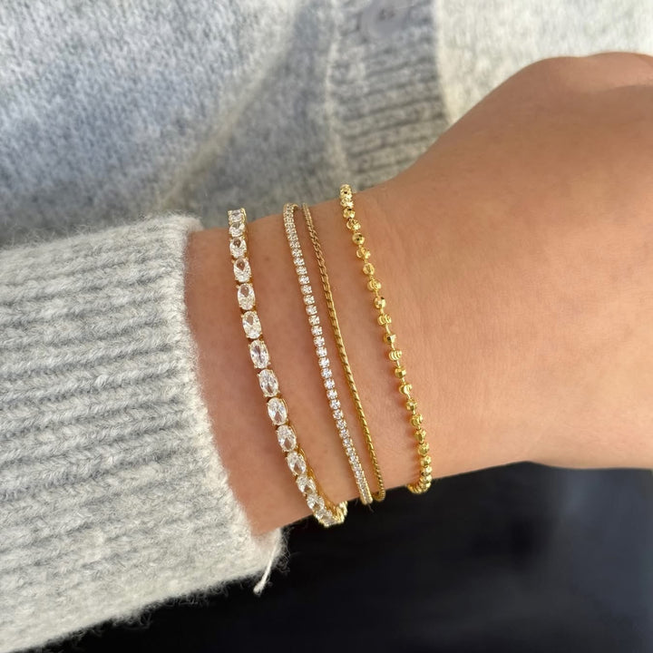 Oval Stone Tennis Bracelet