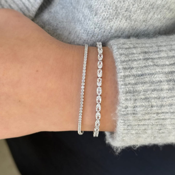 Oval Stone Tennis Bracelet