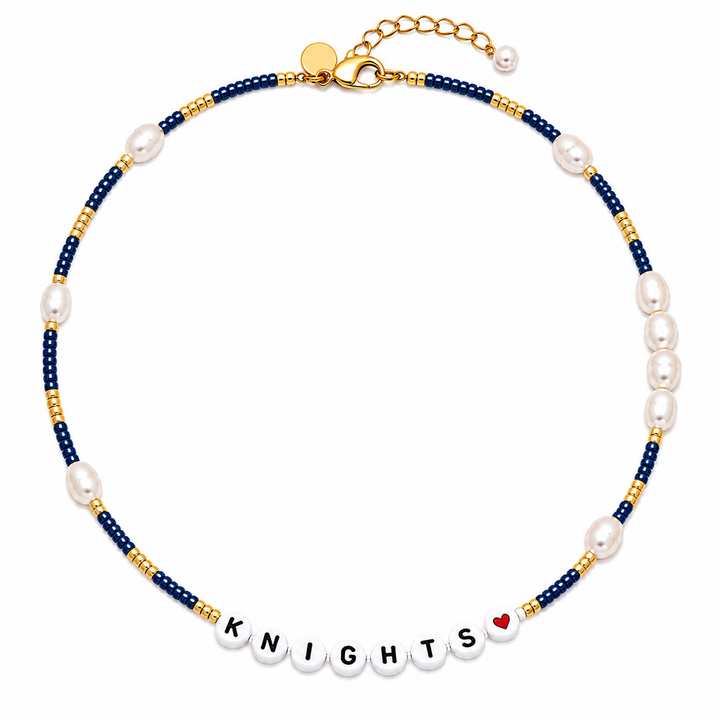 Gameday Bead and Pearl Necklace