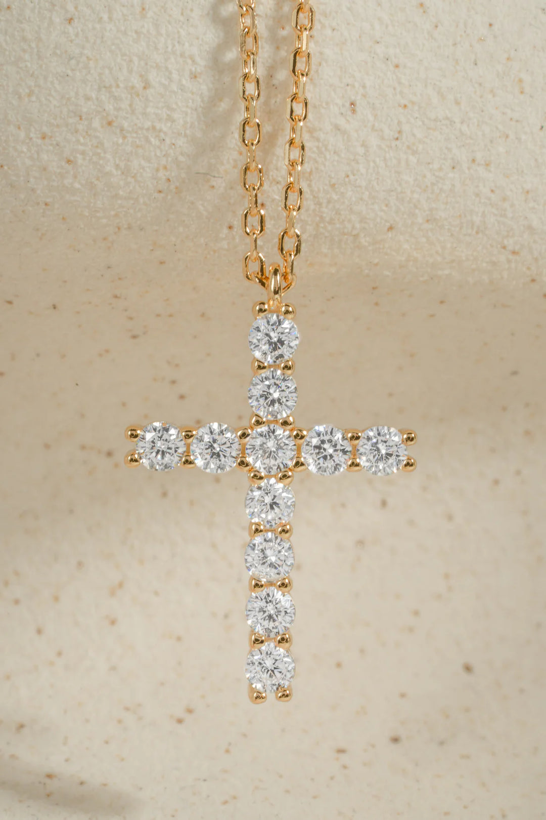 Large Studded Cross Necklace