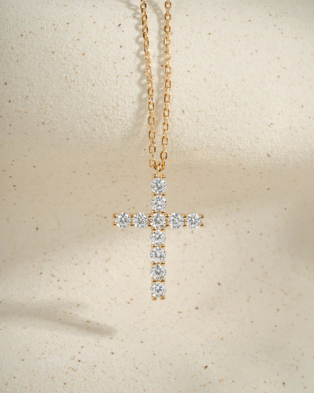 Large Studded Cross Necklace