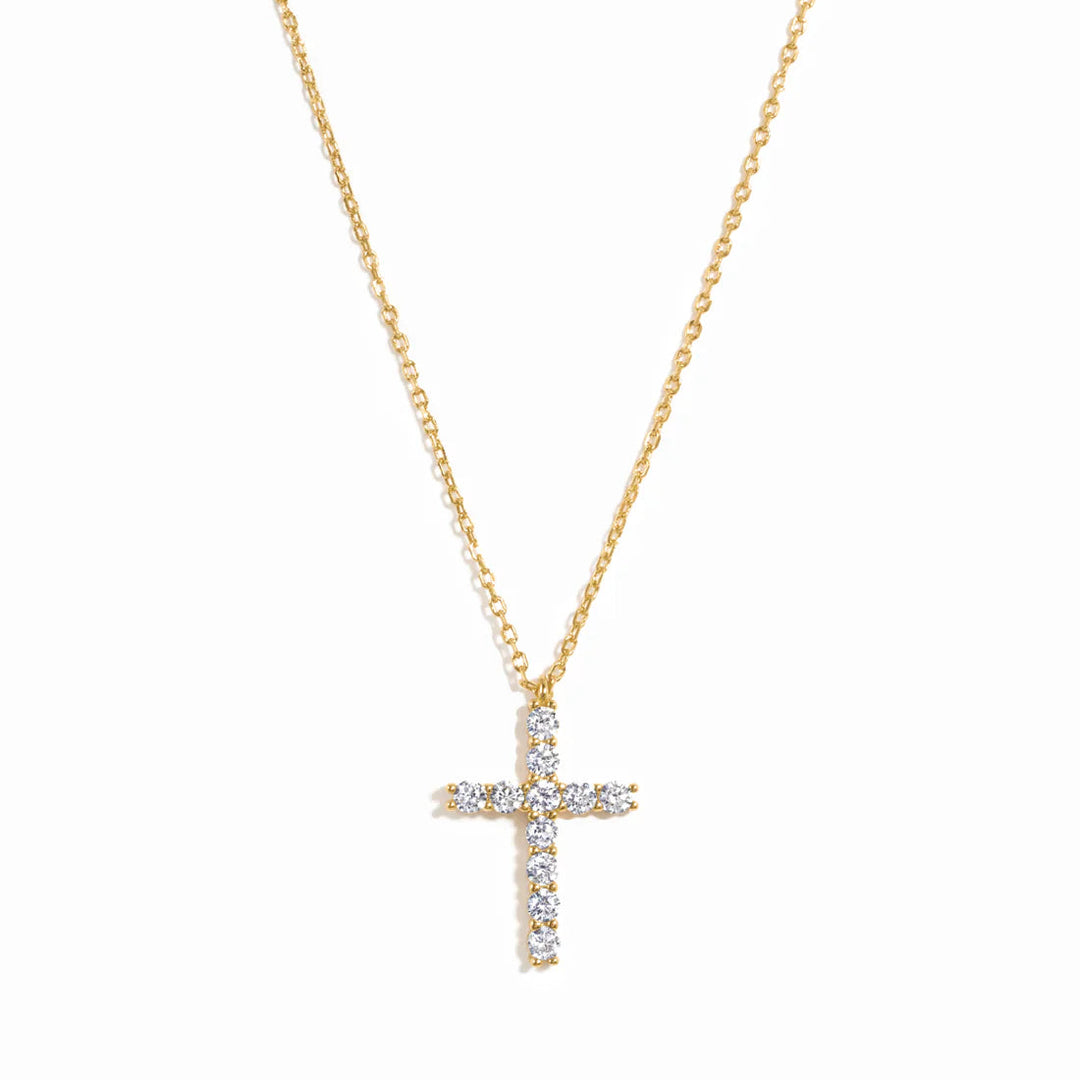 Large Studded Cross Necklace