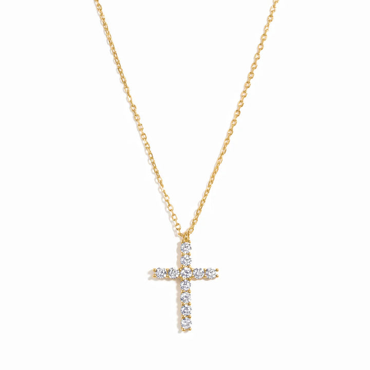 Large Studded Cross Necklace