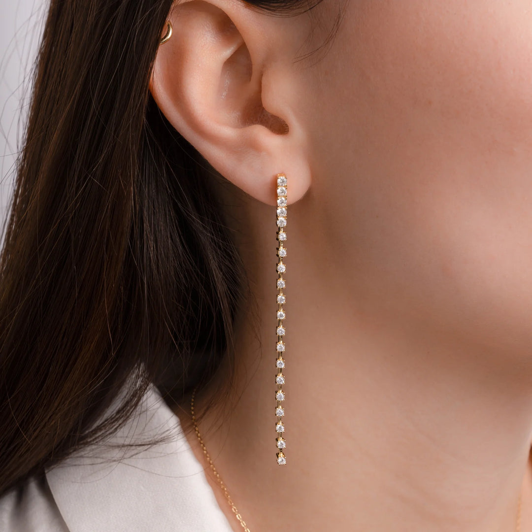 Linear Drop Earrings-Embark Fine Jewelry