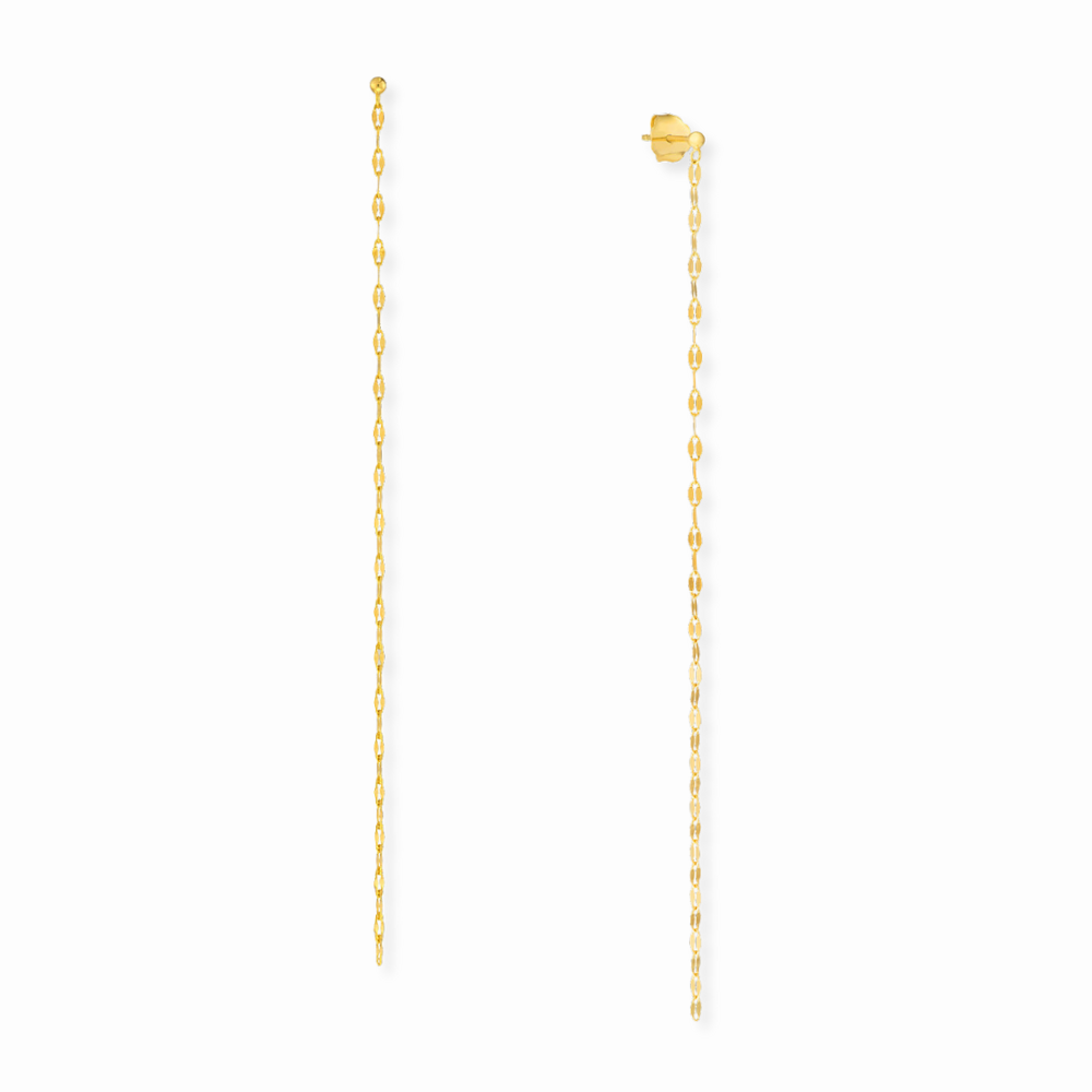 14K Hammered Forzentina Chain Duster Earrings