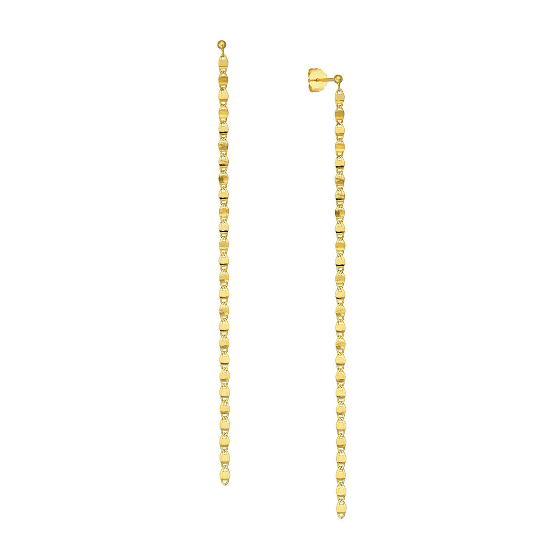 14KY Valentino Chain Shoulder Duster Earrings