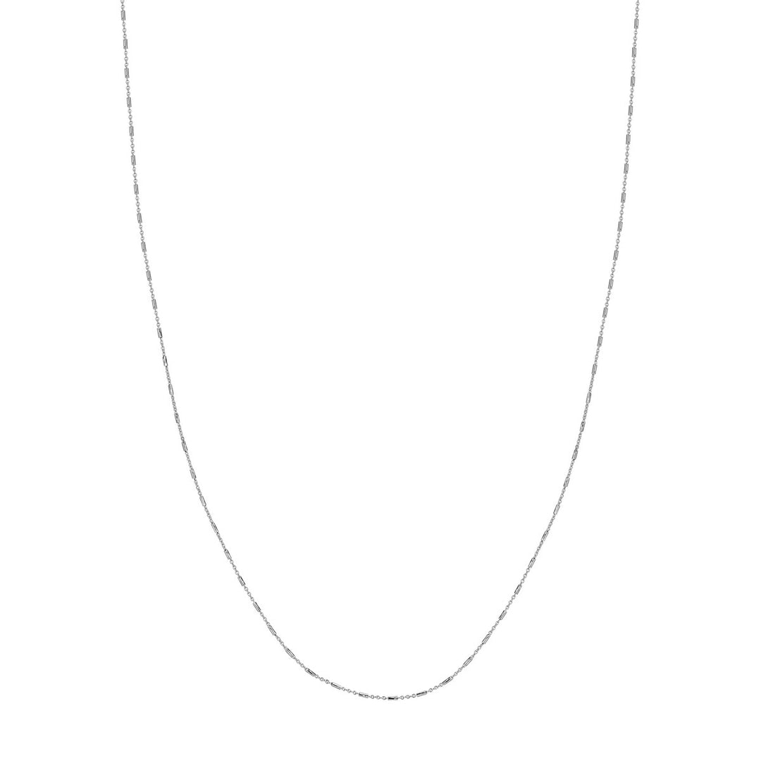 14K Barrel Saturn Cable Chain Necklace