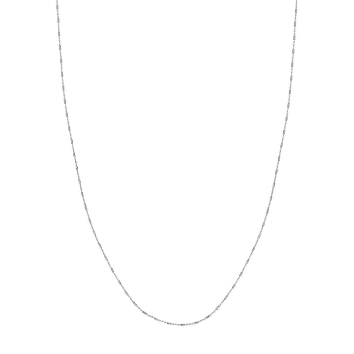 14K Barrel Saturn Cable Chain Necklace