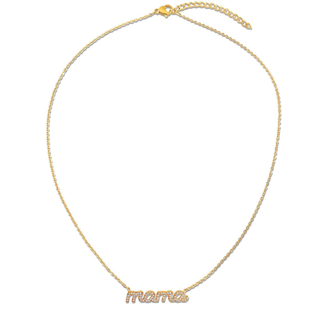 Pave Mama Necklace