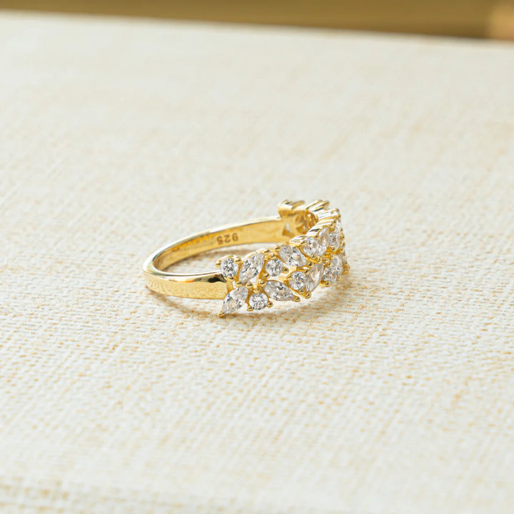 Marquise &amp; Round Double Stack Ring