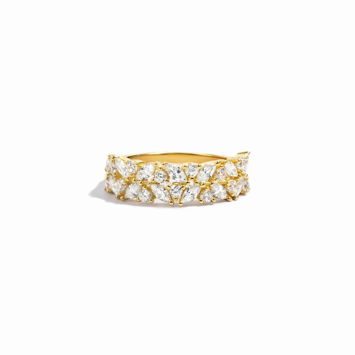 Marquise &amp; Round Double Stack Ring