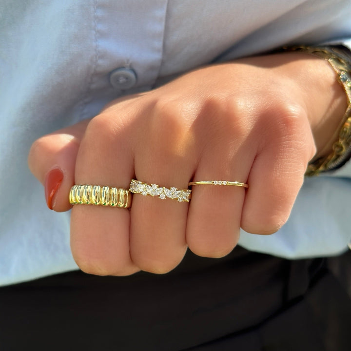 Marquise &amp; Round Stack Ring