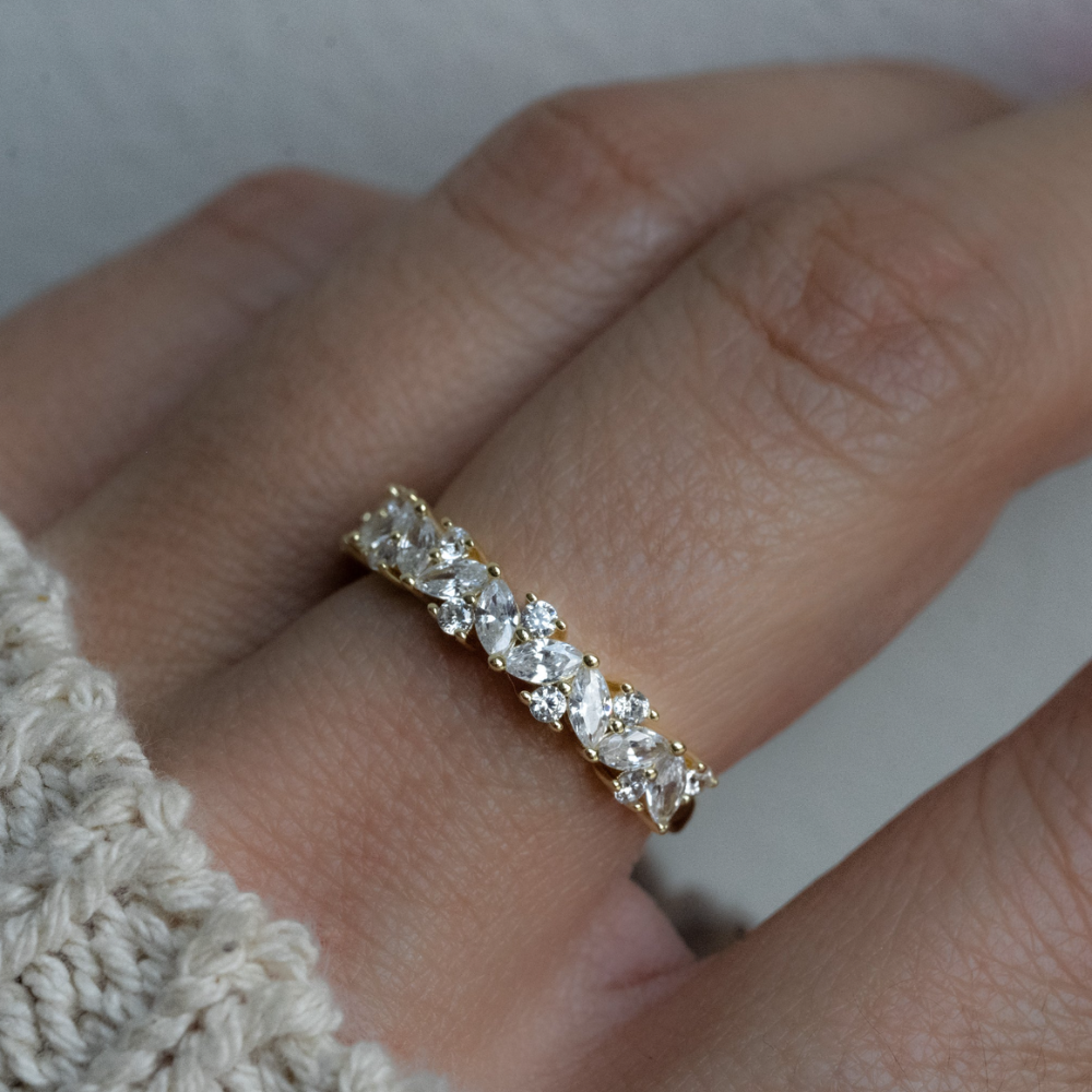 Marquise &amp; Round Stack Ring