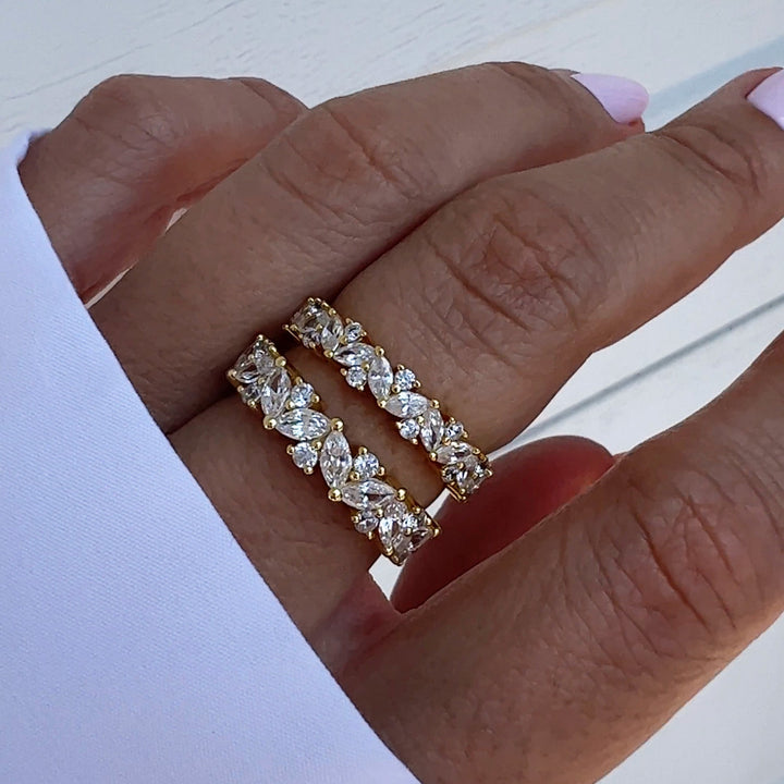 Marquise &amp; Round Stack Ring