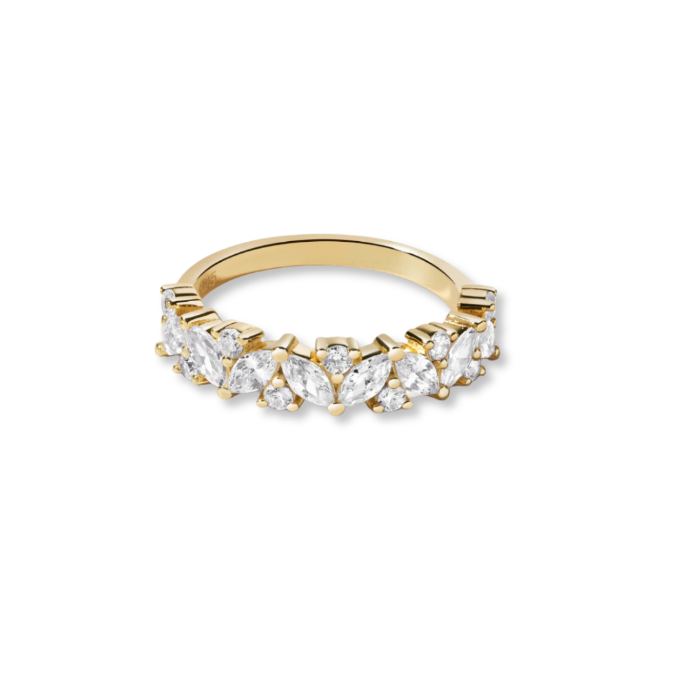 Marquise &amp; Round Stack Ring