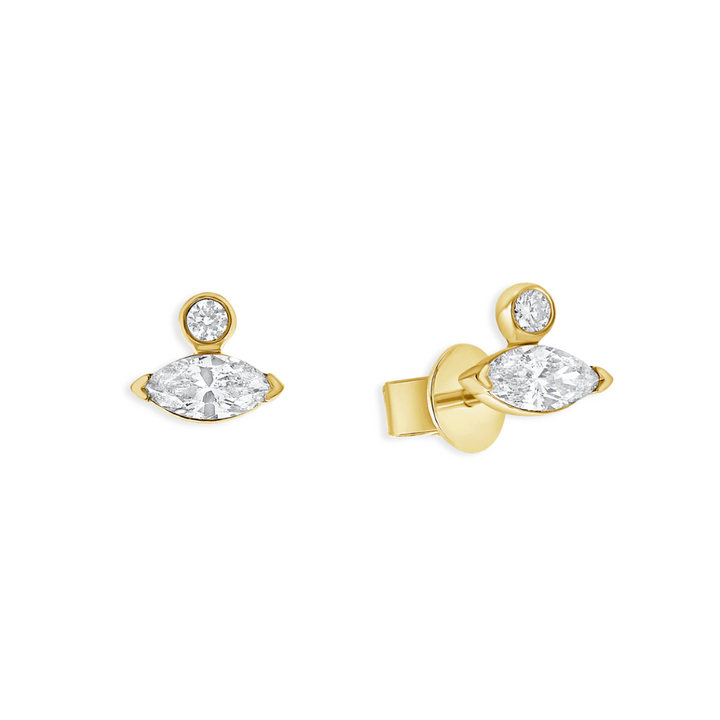 Marquise &amp; Round Stud