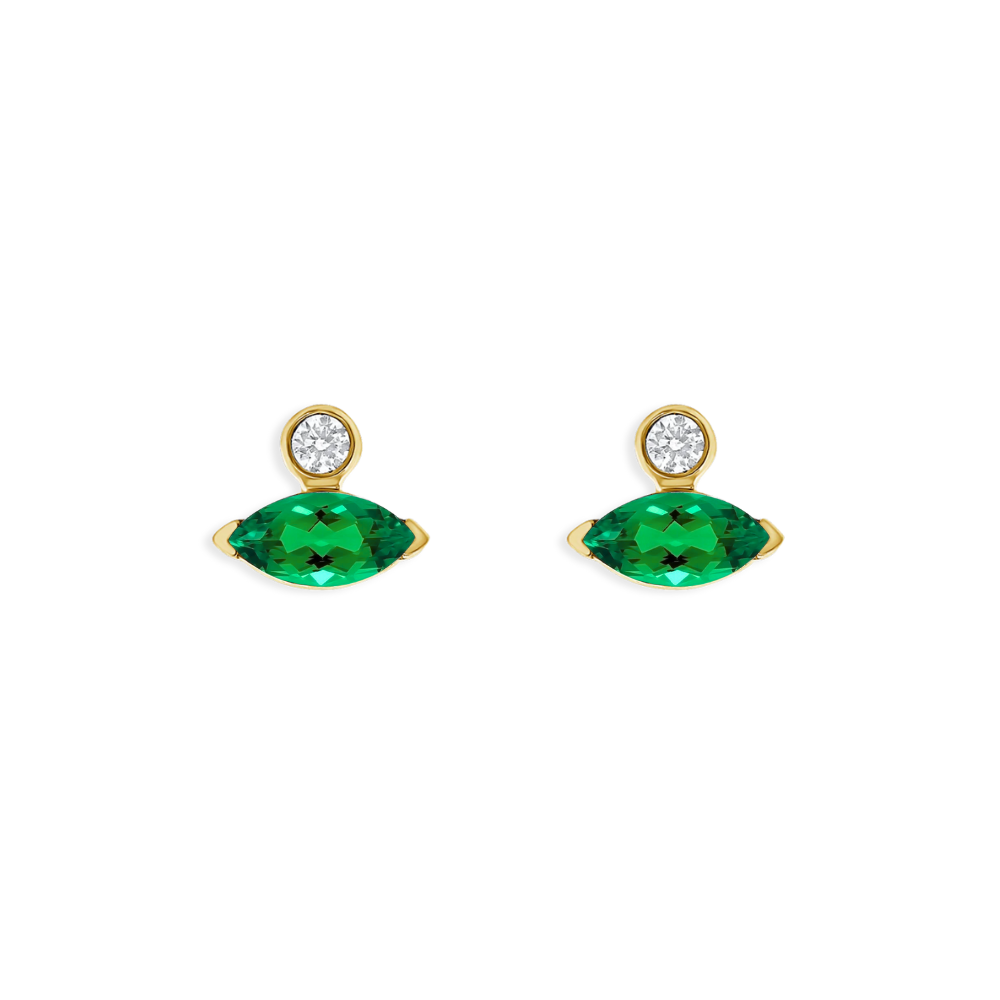 Marquise &amp; Round Stud