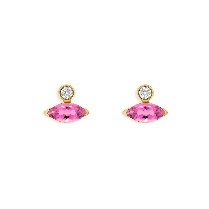Marquise &amp; Round Stud