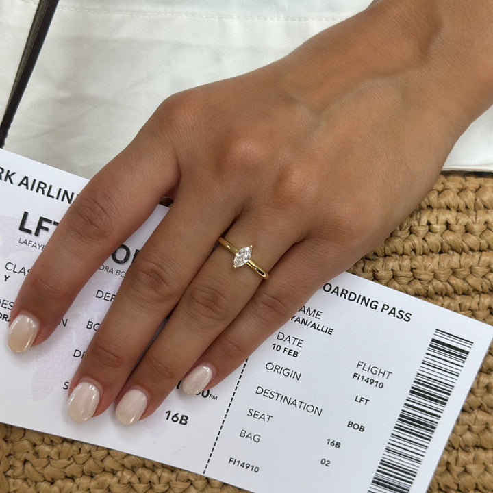 Marquise Solitaire Travel Ring