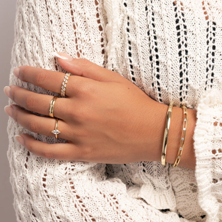 Chasing Pear Stack Ring