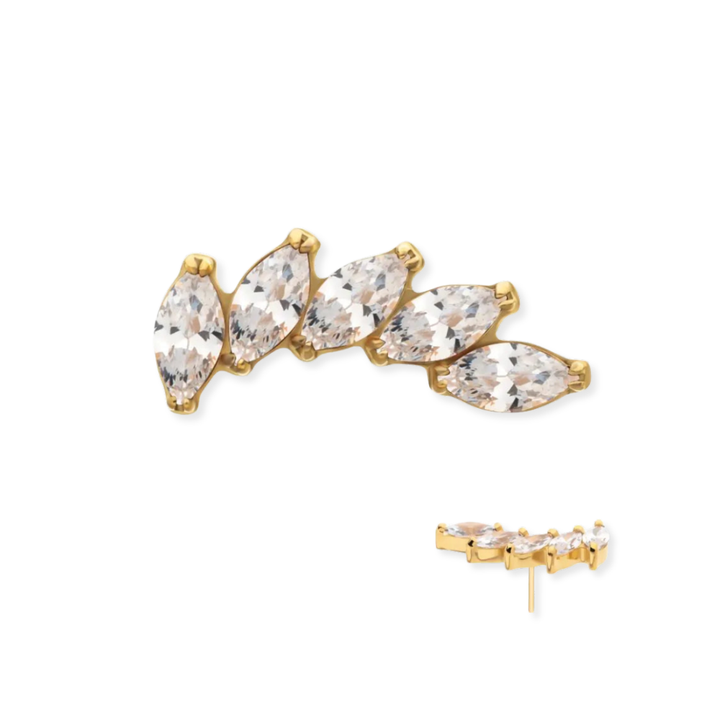 Marquise Cluster Flat Back Top