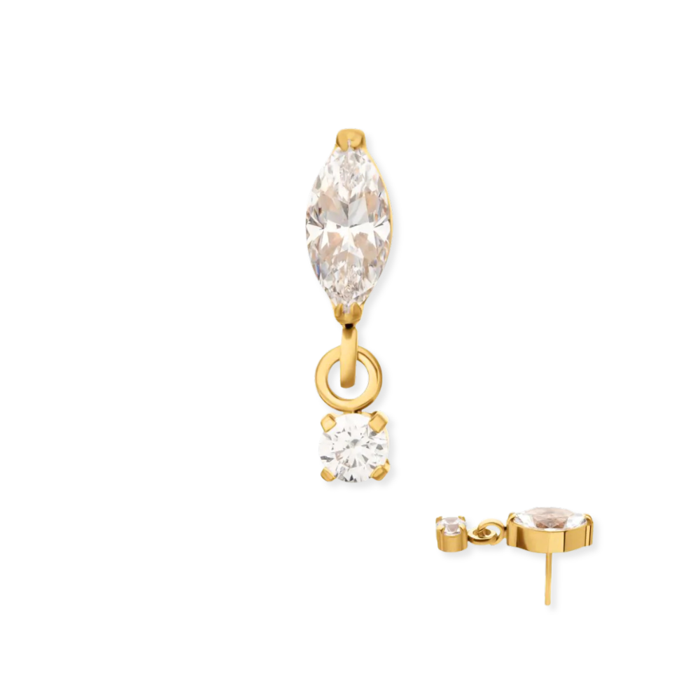 Marquise Dangle Flat Back Top