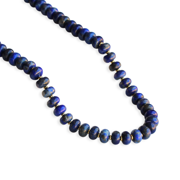 Midnight Skies Lapis Bead Necklace